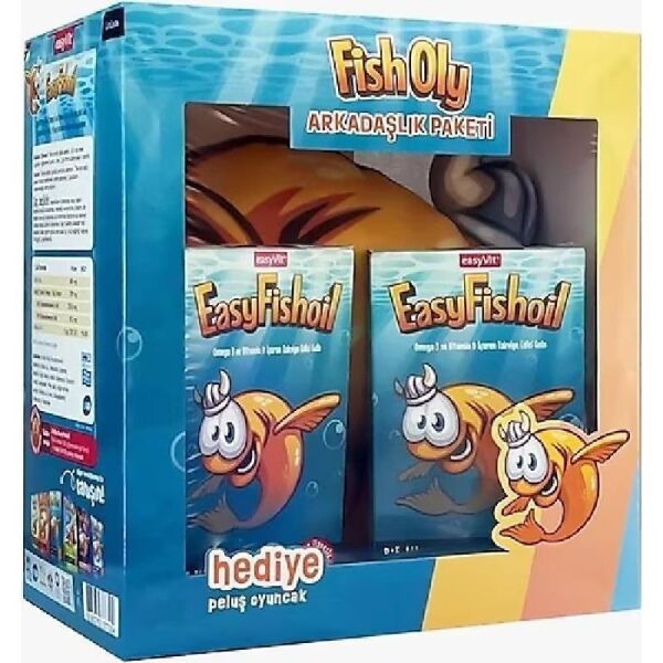 Easyvit EasyFishOil Beta Glukan Çiğnenebilir Jel 30 Tablet 2 Adet | Oyuncak Hediyeli Paket