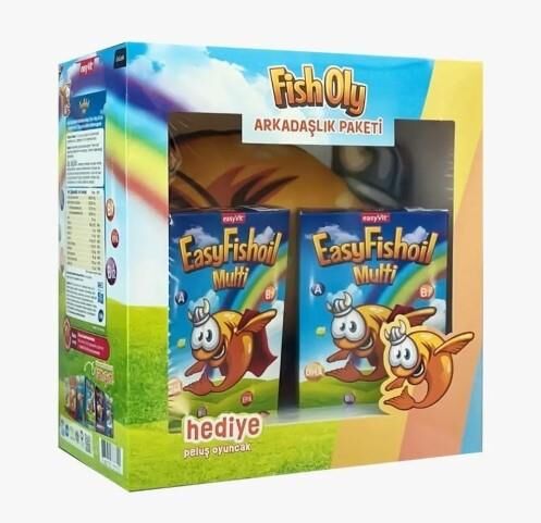 Easyvit EasyFishOil Beta Glukan Çiğnenebilir Jel 30 Tablet 2 Adet | Oyuncak Hediyeli Paket