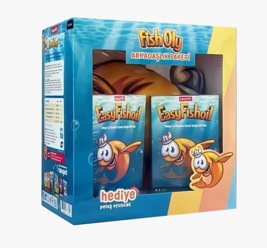 Easyvit EasyFishOil Kids Çiğnenebilir Jel 30 Tablet 2 Adet | Oyuncak Hediyeli Paket