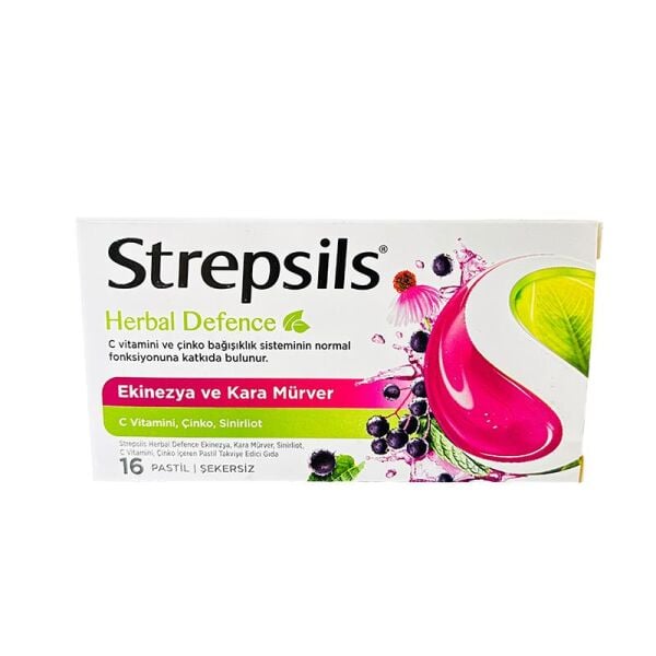 Strepsils Herbal Defence Karamürver ve Ekinezya 16 Pastil
