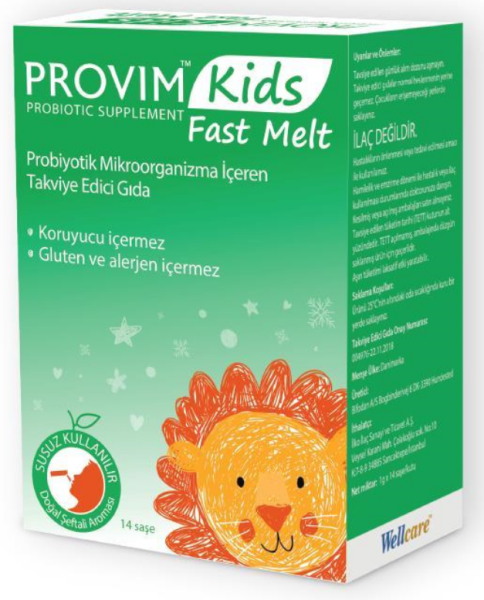 Wellcare Provim Kids Probiyotik Fast Melt 14 Saşe