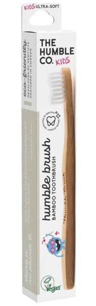 Humble Brush Kids Ultra-Soft Bambu Çocuk Diş Fırçası | Beyaz