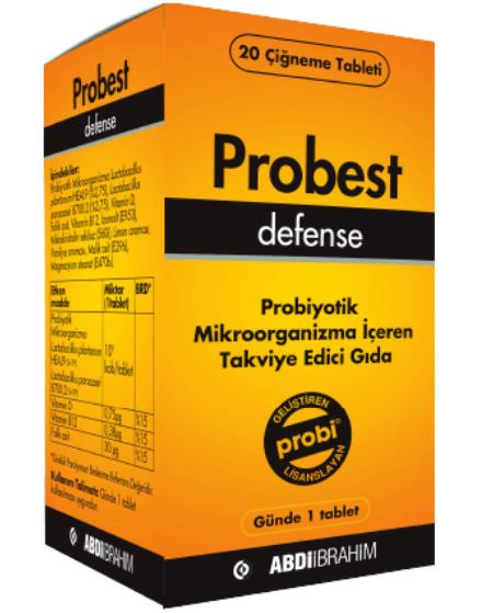 Probest Defense Probiyotik 20 Çiğneme Tableti